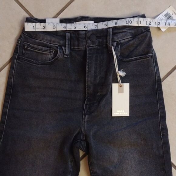 NWT Good American X Calik Denim Good Waist Black Skinny Jeans - Picture 12 of 14